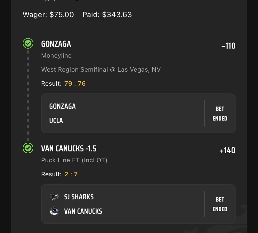 Picks_Profits's tweet photo. MARCH MADNESS RECAP 🥶

It was always Gonzaga 🦍😮‍💨.. VIP TELL EM!!! #MarchMadness #RollZags https://t.co/on4HDdy7Xx