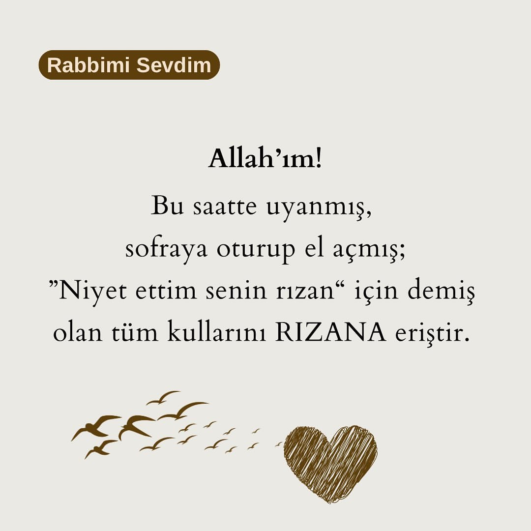 Hayırlı sahurlar🌸