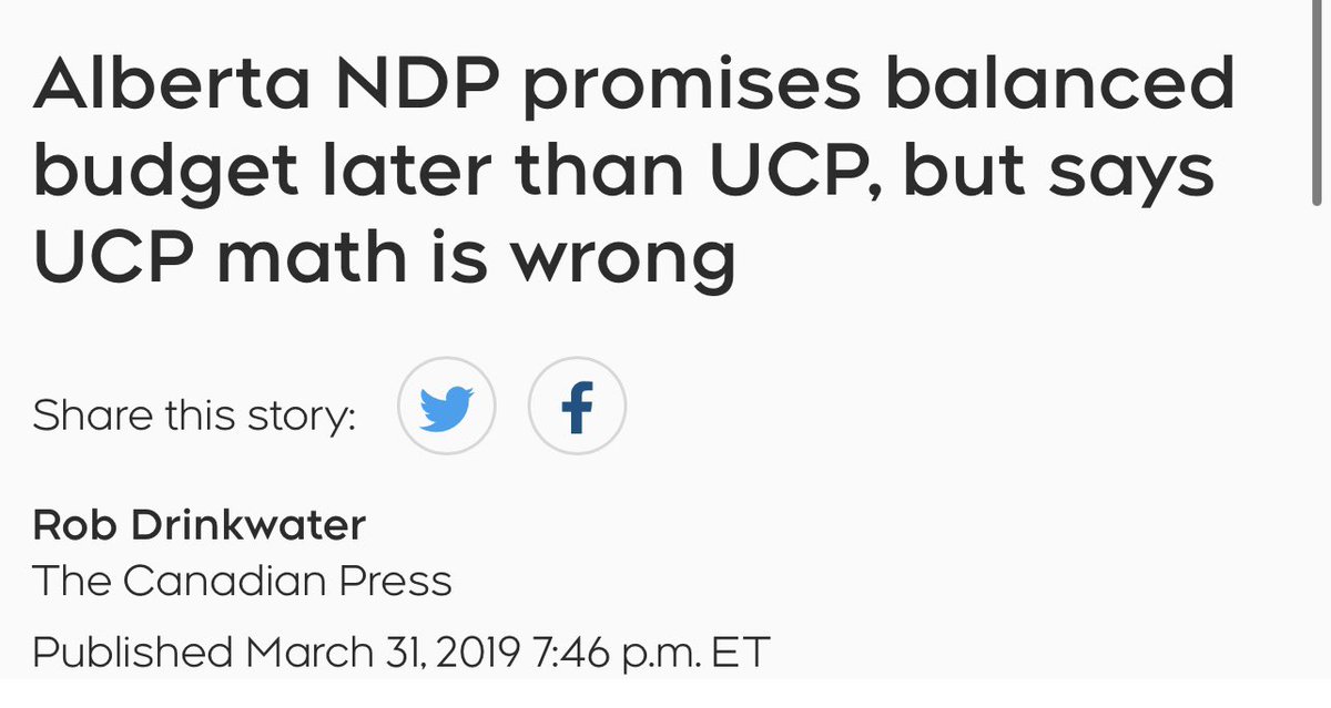 Rachel Notley constantly trots out this balanced budget promise, but she had her chance and tabled four consecutive deficit budgets. Notley can’t even balance a pretend budget with all her uncosted promises, which is why she won’t release a shadow budget. #ableg #abpoli