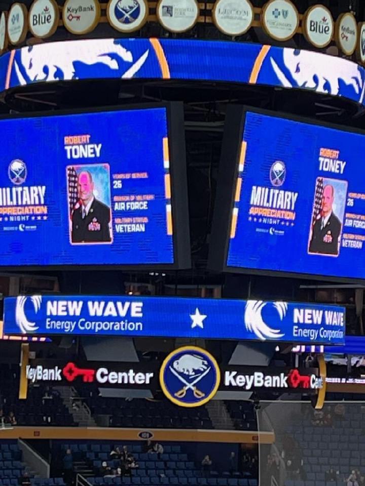 The <a href="/BuffaloSabres/">Buffalo Sabres</a> win 5-4 and No. 26 Rasmus Dahlin wore the jersey of 26-year <a href="/usairforce/">U.S. Air Force</a> veteran Bob Toney of Wellsville. Not a bad night.
