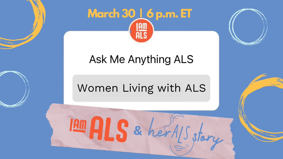 iamalsorg's tweet photo. Don't miss this amazing upcoming event with @HerALSStory! You'll hear from various women living with #ALS covering relevant topics that you may find helpful. Register here: https://t.co/5xTXKL8gcX
#ALSEvent #WomensHistoryMonth https://t.co/6yFaJrqxBk