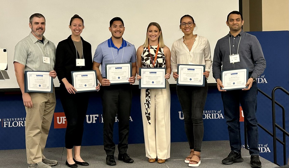 emplowman's tweet photo. Super proud of @uf_arc doctoral student @aaterry1 who was awarded the NMPT Predoctoral Poster Presentation Award for her research investigating the utility of peak cough flow &amp; reflex cough screening to detect aspiration in ALS. Way to go! 🌈🐊🧡💙👏🏼@UFSurgery @UFPHHP @UF_ENT https://t.co/HGqRcoYQIj