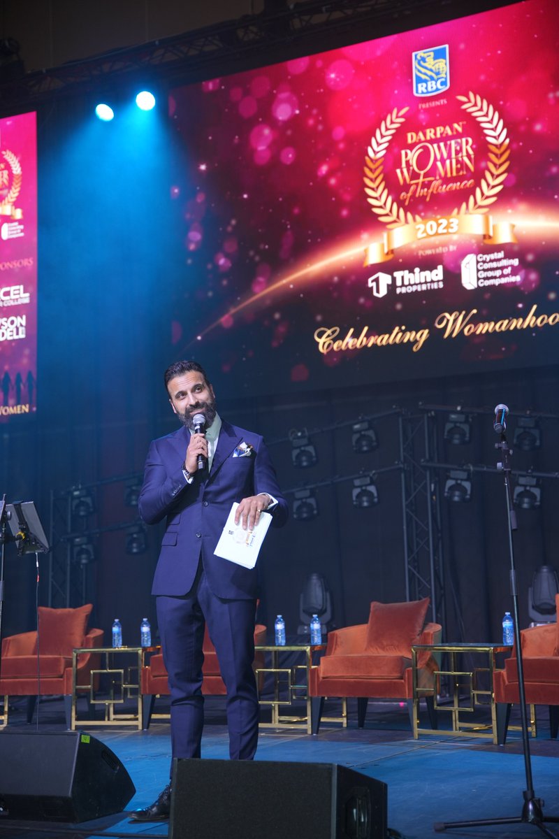 darpanmagazine's tweet photo. Guess Huse back! As the evening officially commences, we are ecstatic to see crowd favorite, Canadian actor and TV personality, Husein Madhavji, kickstart the action at the 2023 Darpan Power Women of Influence Gala.

@HuseM https://t.co/S0ZyD6IGZJ