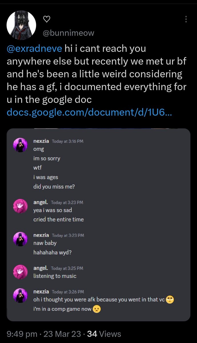 HentaiPrincess's tweet photo. can u pls respond so we know u saw it 😮‍💨 i made the google doc for u  @exradneve https://t.co/FO5JFxkHU9