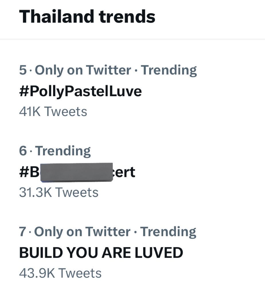 build_tweets's tweet photo. Trending #5 and #7 in Thailand 🇹🇭 

Add Builds personal hashtag to keep his engagement high as well! 

#PollyPastelLuve #BuildJakapan 
BUILD YOU ARE LUVED https://t.co/BBrkyk2PO7