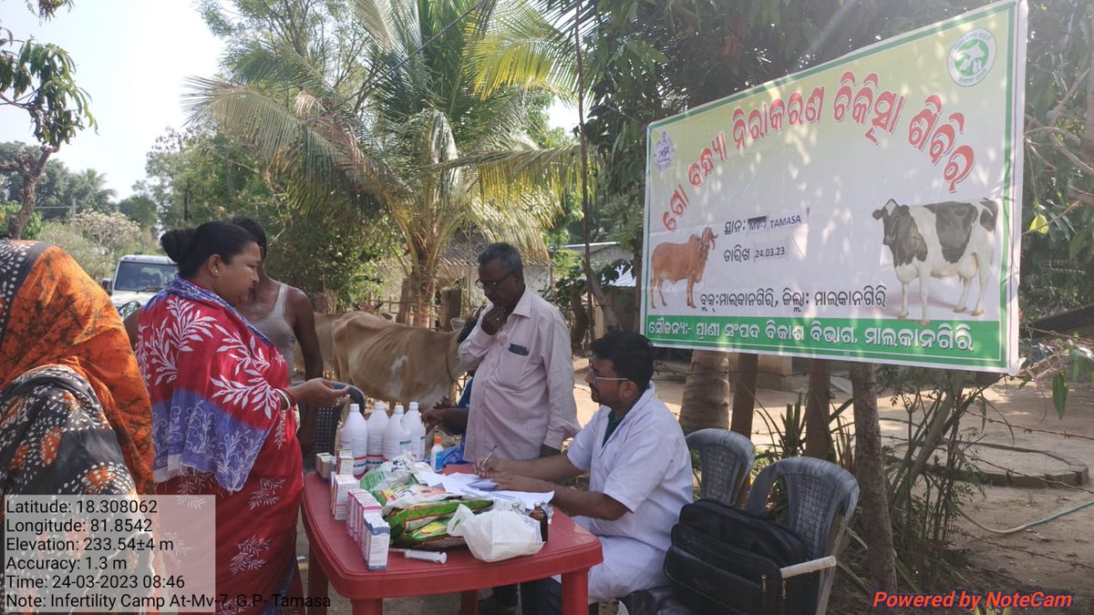 Major hurdle in dairy production is the condition of infertility in cows. 
To overcome the same &amp; enhance milk production through production of more progeny, 'Infertility Management Camps' have been organised in Malkanagiri district <a href="/rajaaswain/">Ranendra Pratap Swain</a> @farddept