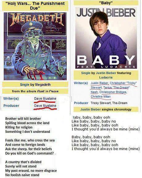 lacuevacultural's tweet photo. ๐ค๐ฎ๐
#rock #music #musica #rocknroll #metal #heavymetal #Megadeth #DaveMustaine #JustinBieber #meme #Memes #memes2023 #Memesmusica #memesrock #MemesMetal #humor https://t.co/15HxorfuKo