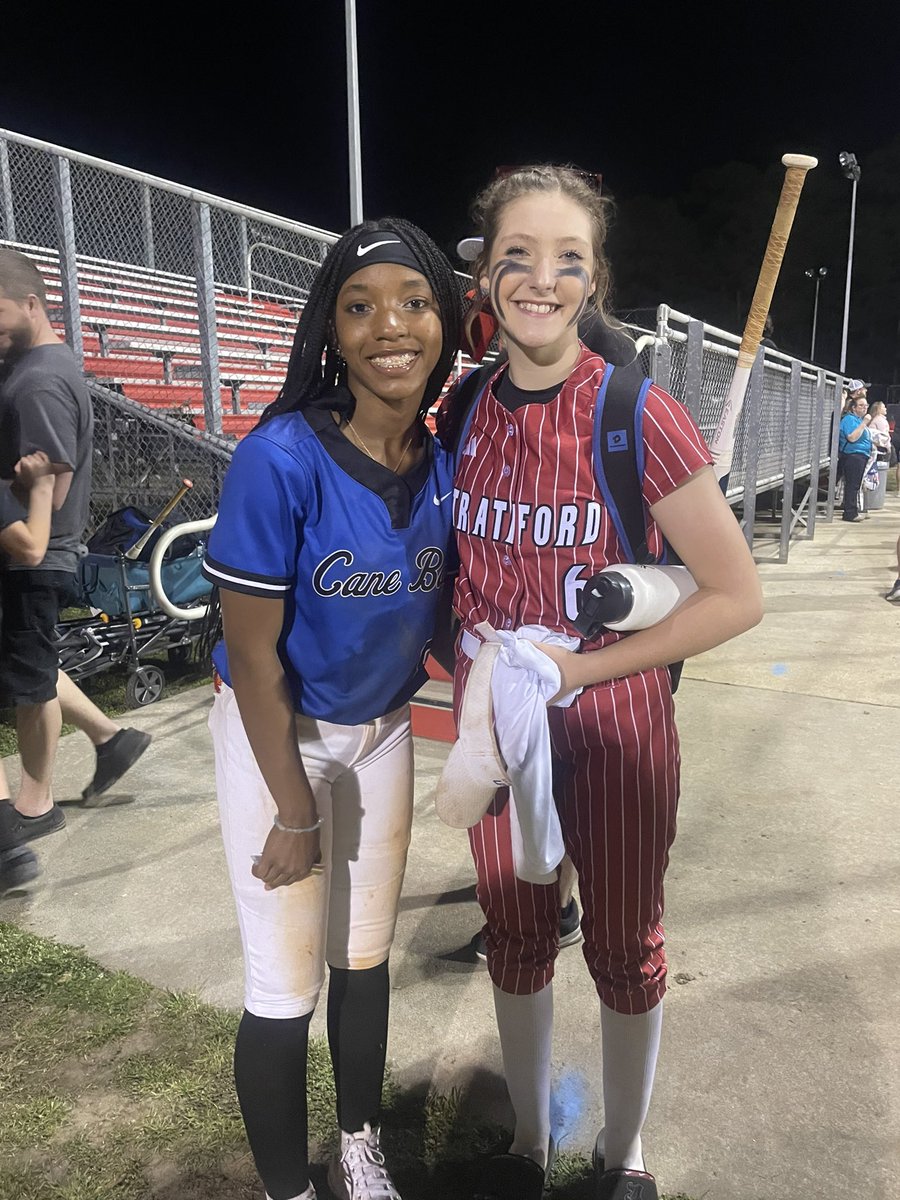 Got to play against one of my best friends tonight <a href="/JasmineD2027/">Jasmine Dargan</a> .  Can’t wait for the summer with these two! <a href="/Layla_Joyner_2/">Layla Joyner</a> <a href="/MarkTucker704/">Mark Tucker</a> <a href="/Mojo_Carolinas/">TN Mojo Hyatt/Grice</a> <a href="/stevie_grice/">Stevie Grice</a> <a href="/Jake__Hyatt/">Jake Hyatt</a> <a href="/SbStratford/">Stratford Softball</a>