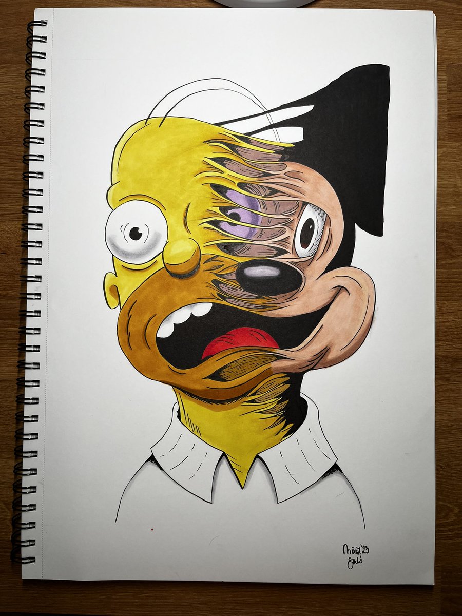 sketchperiment's tweet photo. My #drawings from last week #markerart #sketchbook #art #artjourney #garfield #Simpsons #mickeymouse #graffitiart https://t.co/Uh7L6QAeY8