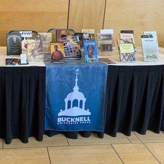 BucknellUPress's tweet photo. Last day of #NeMLA23! Come see our beautiful books, tell us about your work, and take something home with you. Display copies are $10 today (cash only please)!
@northeastMLA https://t.co/FVHUrOolKM