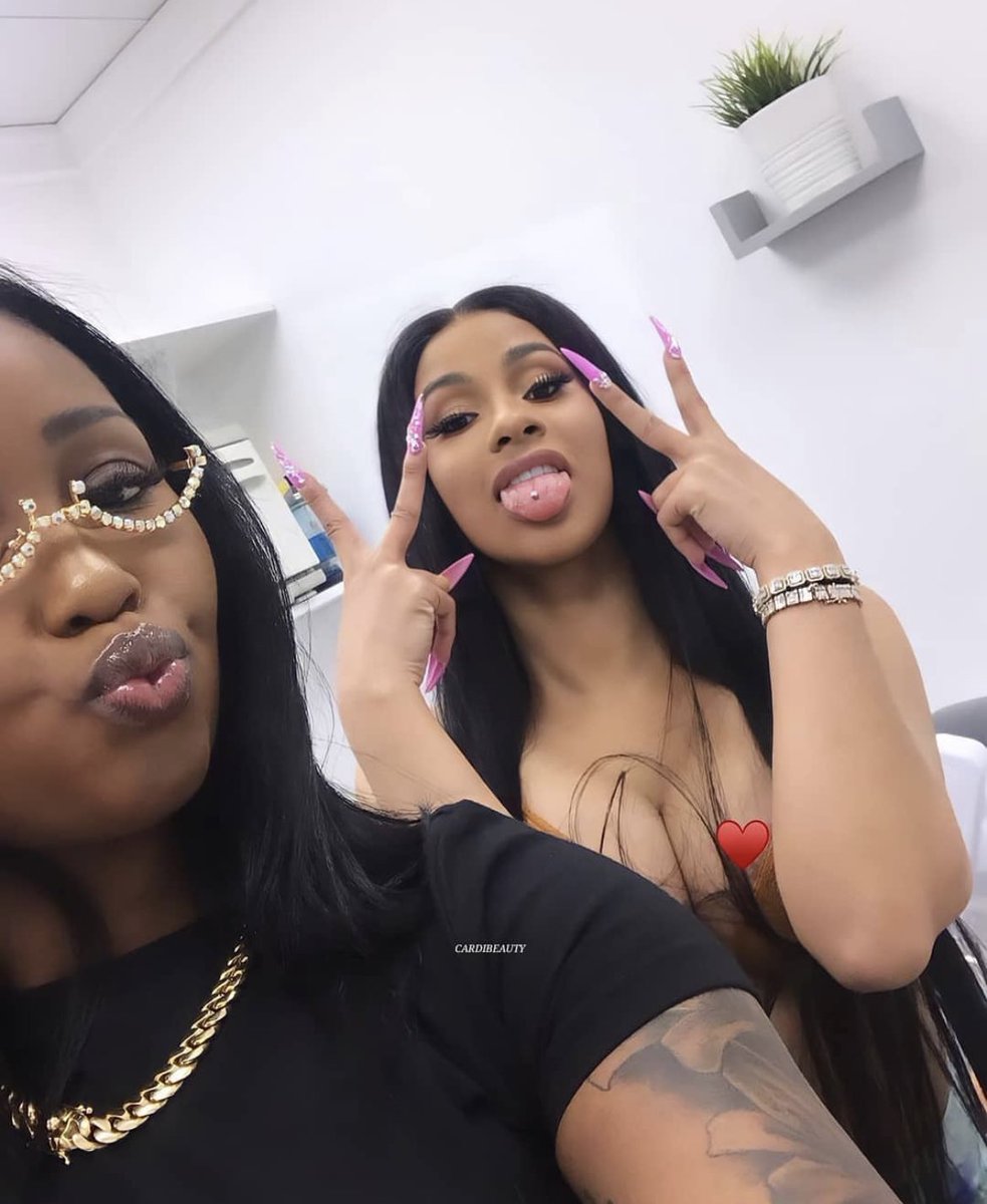 cardibfiles's tweet photo. cardi b with her baddie friend. 😍 https://t.co/JHoxR2JRSj