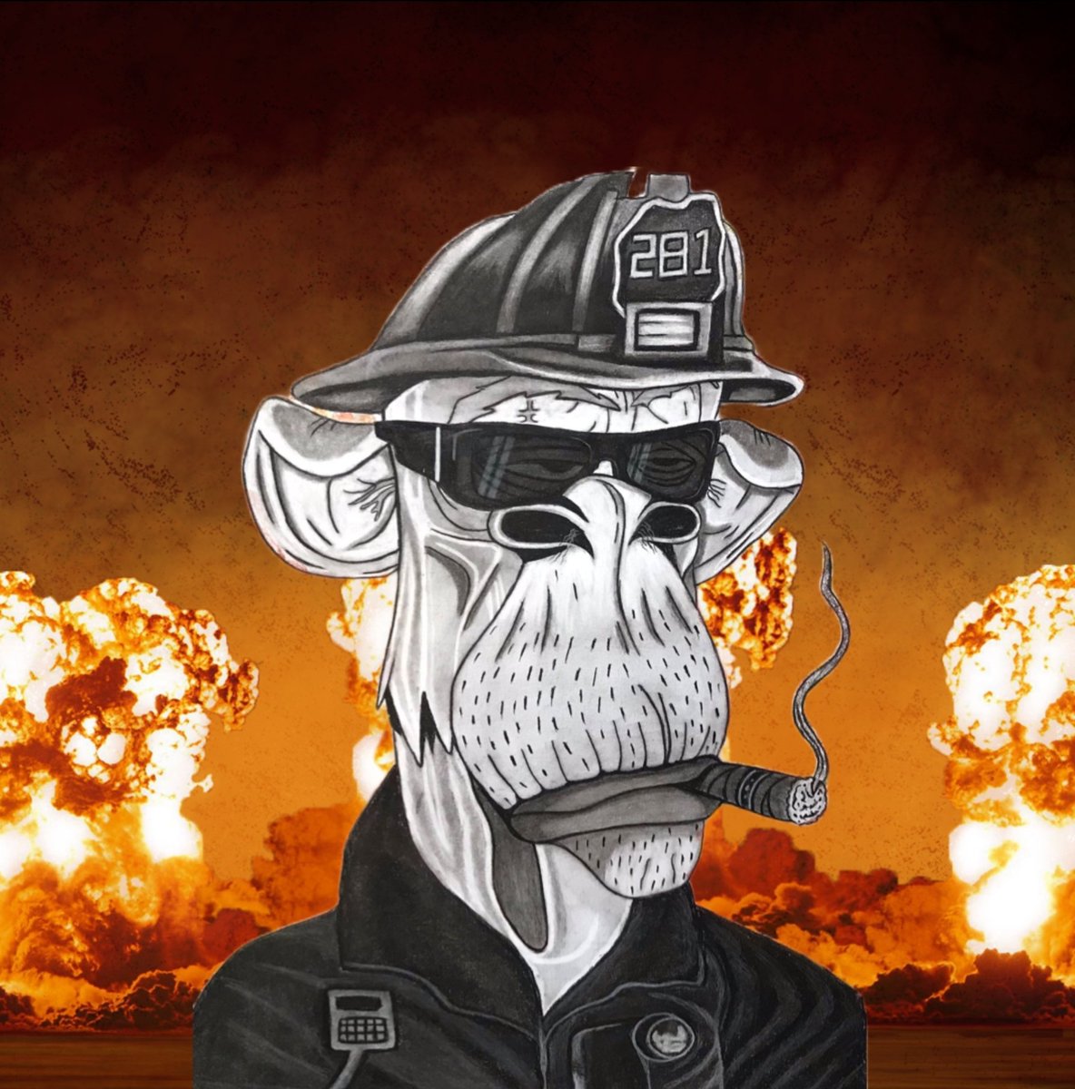TerenceSimon10's tweet photo. My custom Fire Fighter NFTs Thanks @OG_Ape_Club @BullsApesProj @stuffybunnyNFT https://t.co/d2cx88yMyI