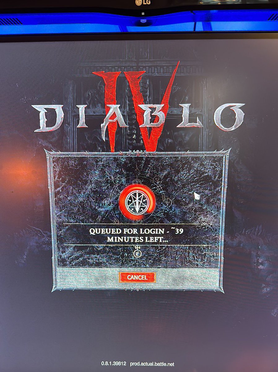 Razorwiire's tweet photo. Big L for @Blizzard_Ent … literally anyone could have told you to anticipate this much traffic for a game we’ve been waiting 10 years for. @Diablo #diablo4openbeta #DiabloIVOpenBeta https://t.co/4MiUOEACz6