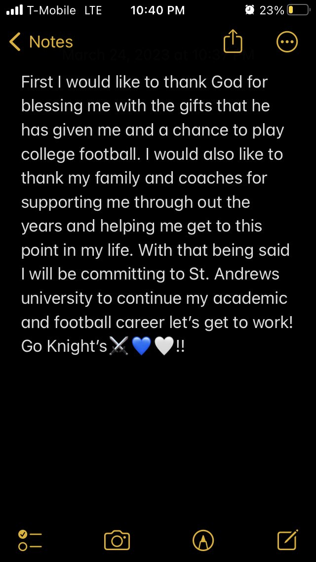 Mic5511's tweet photo. Let’s get to work‼️#knightsnation⚔️ #SAU💙🤍@rcurtin29 @kinchen_donald @StAndrewsFB https://t.co/42y1SCifaS
