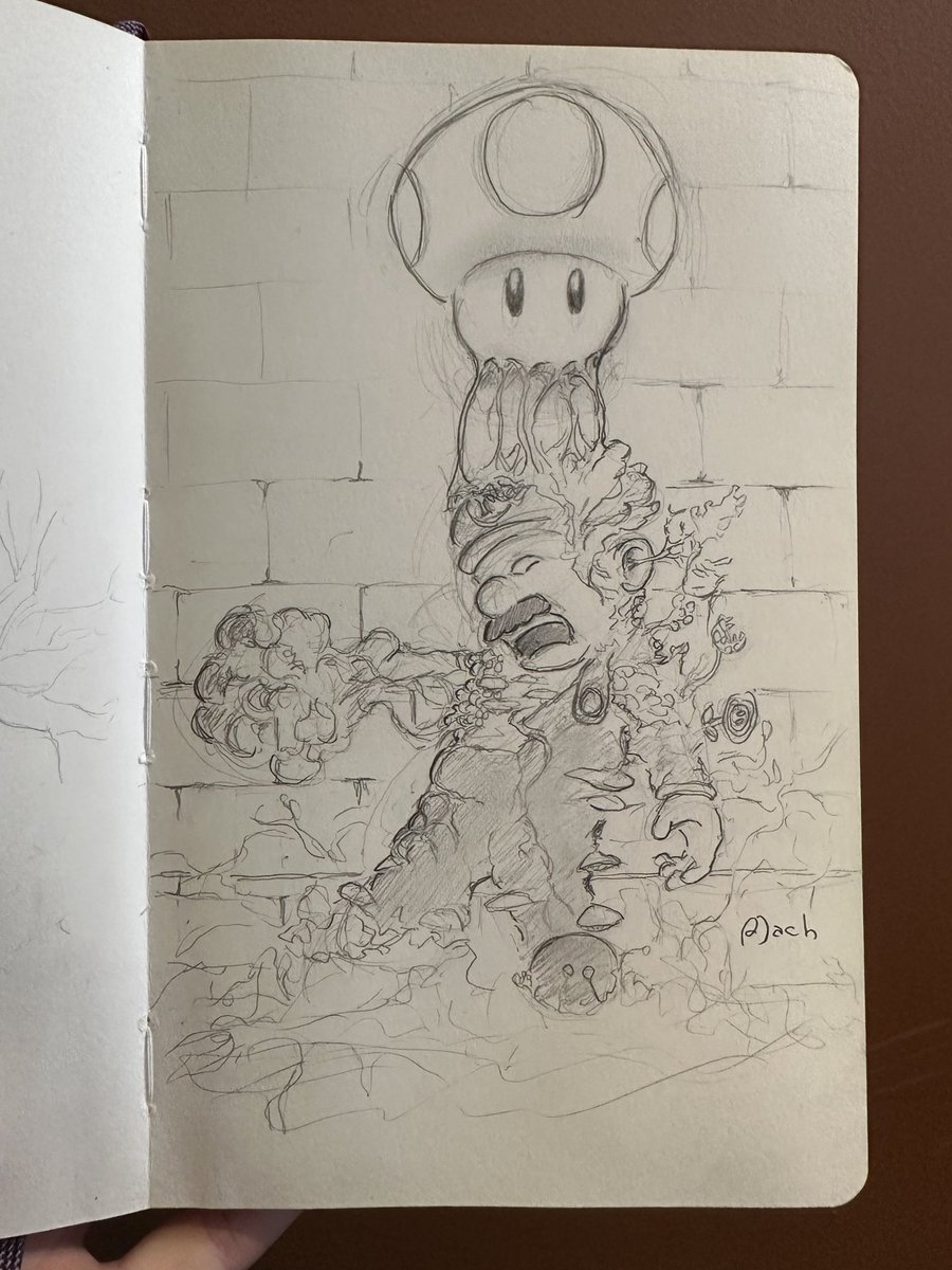 MachWerx's tweet photo. @MarioBrothBlog I drew a version of this with a reference to The Last of Us! https://t.co/lHsbUvcp0H