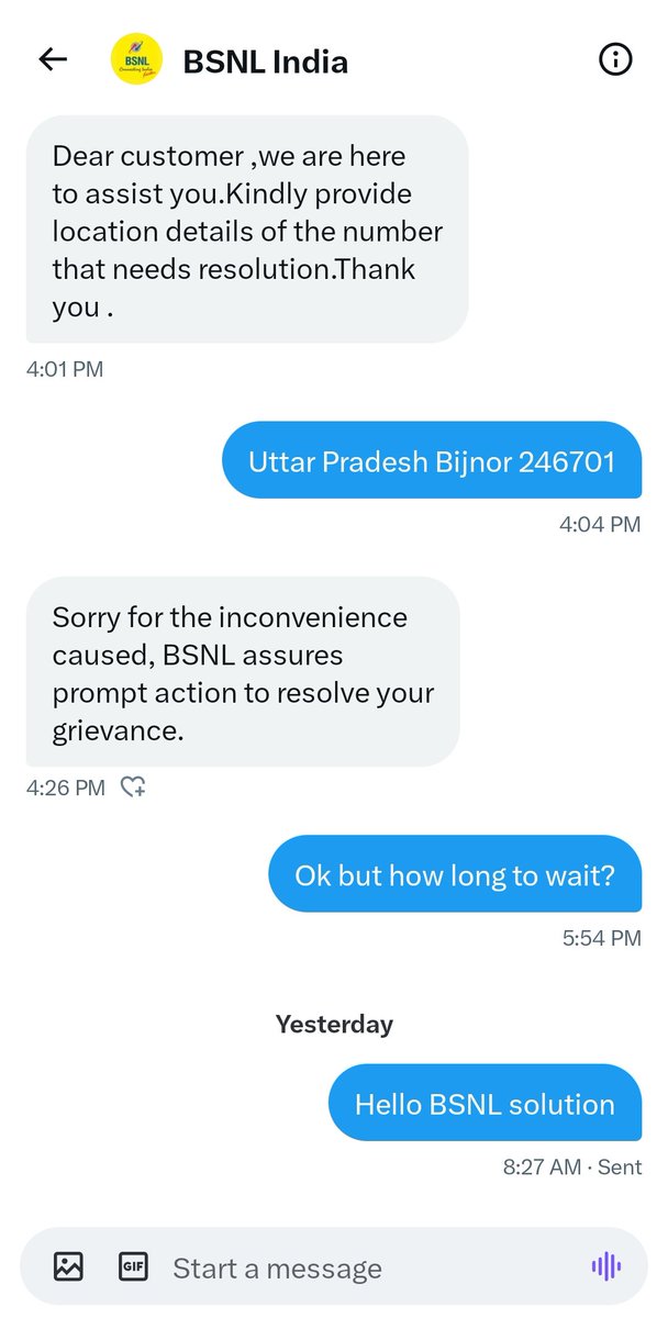 vaibhavbailey's tweet photo. @BSNLCorporate #BSNL why are you not responding on my DM https://t.co/nLT1pXrOtK