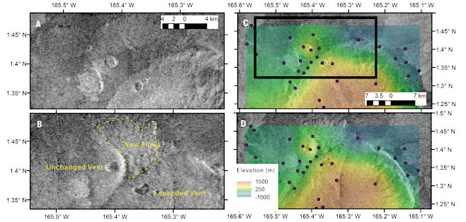 Aluwir's tweet photo. "Active Volcano on Venus: Before and After Images" https://t.co/cpUSMgyl9B Views of Venus, from ancient Mesopotamia to pulp science fiction. Images of a changing volcanic vent. #astronomy #geology #history #planets #science #SolarPlanets #SpaceExploration #CABLGP https://t.co/Tvgcv1Alyl