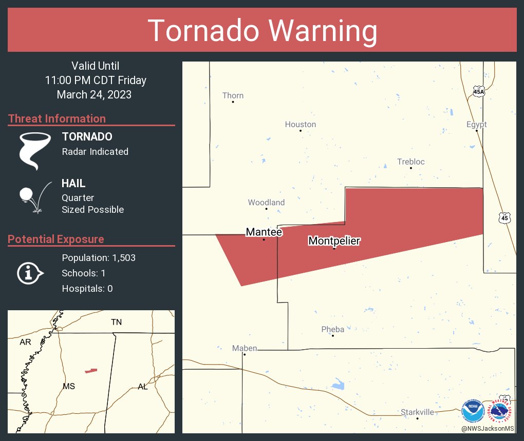 NWS Tornado on Twitter "Tornado Warning continues for Mantee MS and