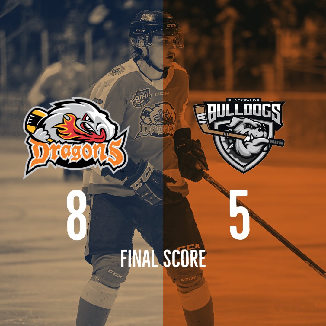 drumdragons's tweet photo. DRAGONS WIN!

Starting things off the right way with a big win on the road as we take a 1-0 series lead! Ty Daneault and Dylan Glinski score two goals a piece and Ty Whitford puts up four assists to lead the way offensively for the Dragons!

#AJHL #DrumItUp https://t.co/w57RJqcixF