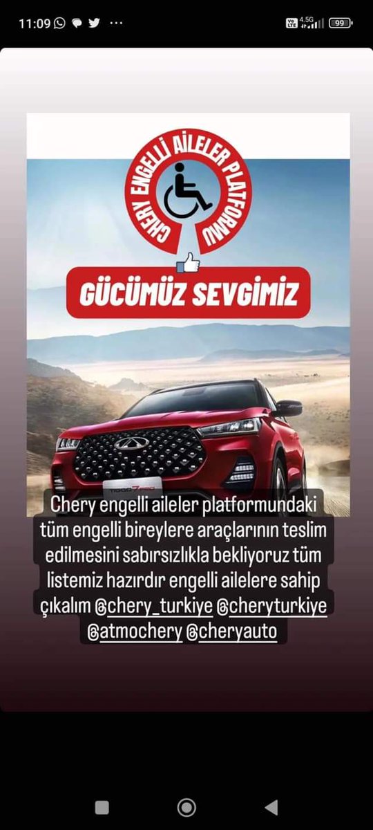 CHERY Bu proje sizi Ülkemize tanıtmanın en kolay ve en faydalı yolu.