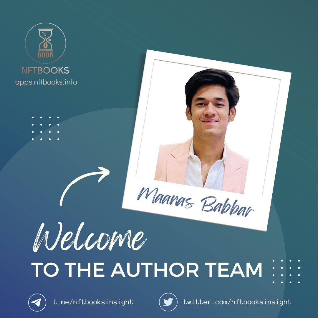 nftbooksinsight's tweet photo. 🔥Attention all #crypto enthusiasts and book lovers!

We are thrilled to announce the arrival of a new Indian crypto author to join #NFTBOOKS, Maanas Babbar! Can't wait to see he share passion for the crypto industry! 

@nftbstoken #Bookcommunity #authors #NFTs #BookLover #NFT https://t.co/FPmFG7hHXD