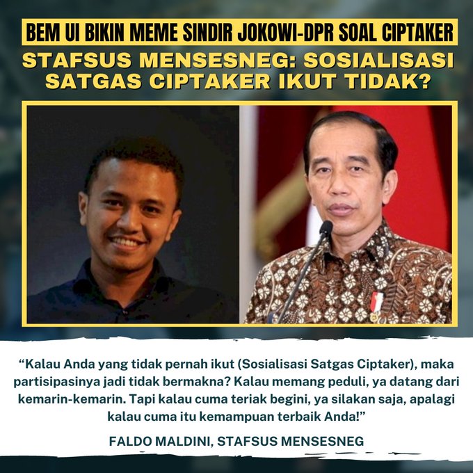 Skakmat ! BEM UI cuma bisa teriak-teriak di akhir doang.Stat