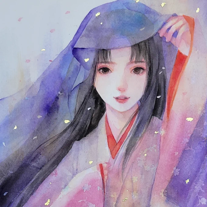 あいにくの雨ですぬが桜恋2023GALLERY AND LINKS81(銀座)本日最終日16:00までです!お足元お気をつけて遊びに来てくださいまし(地図は固ツイ) #美人画  #銀座  #ギャラリー 