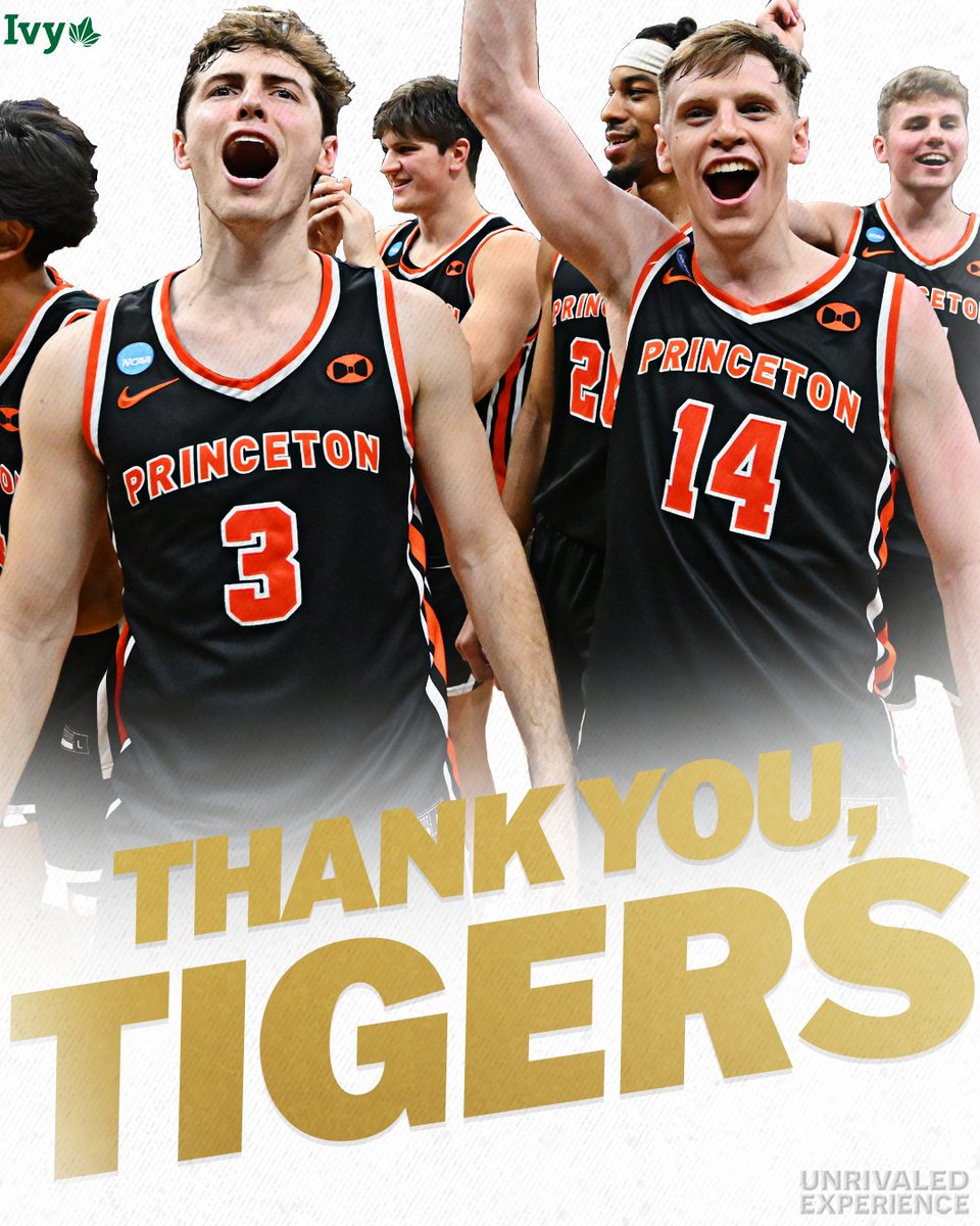 THANK YOU, TIGERS.

Thank you <a href="/PrincetonMBB/">Princeton Men’s Basketball</a> for a ride that captivated the country and reminded everyone what 🌿🏀 is ALL about.