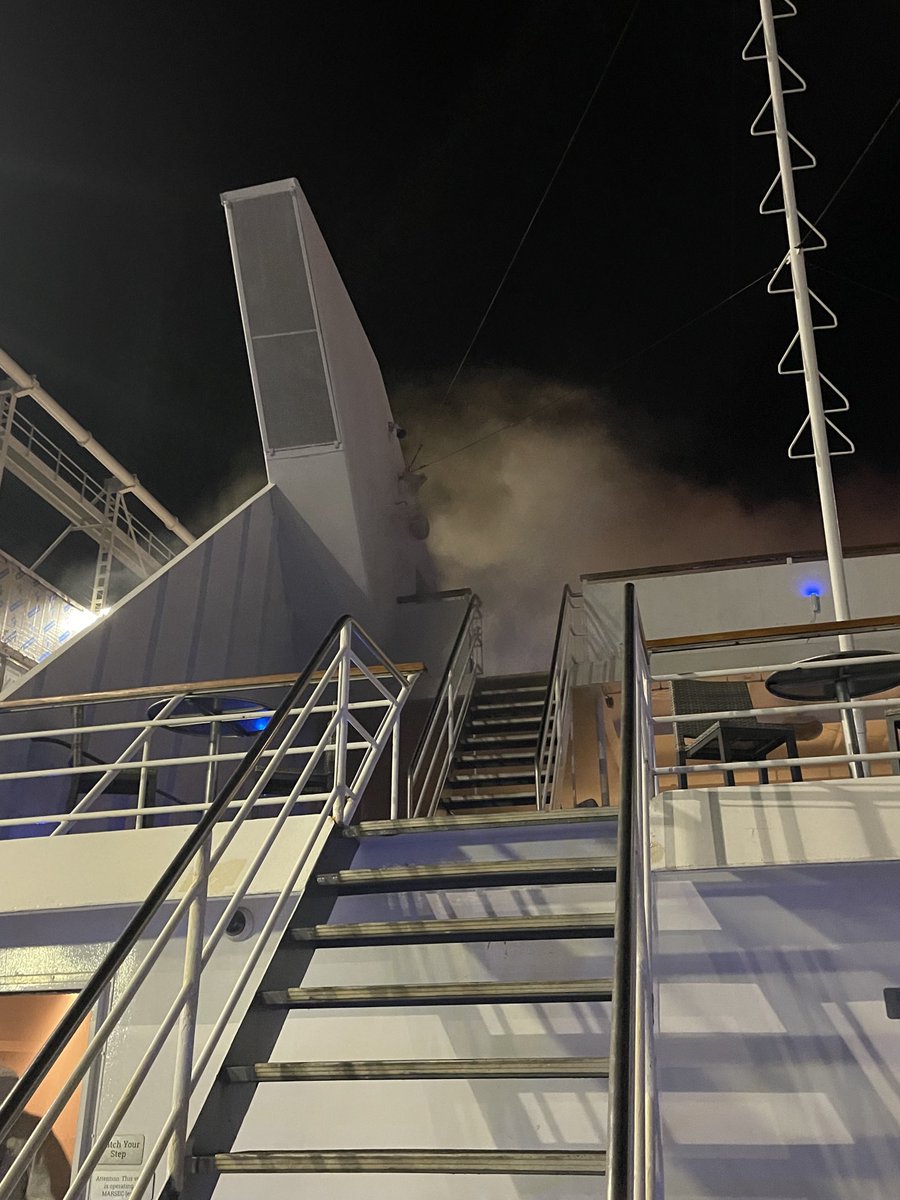 BostonFire's tweet photo. Heavy black smoke has filled the Spirit of Boston from the lower levels . Companies are working from the dock, within &amp; the water to extinguish the fire. https://t.co/fidy2rCVdo