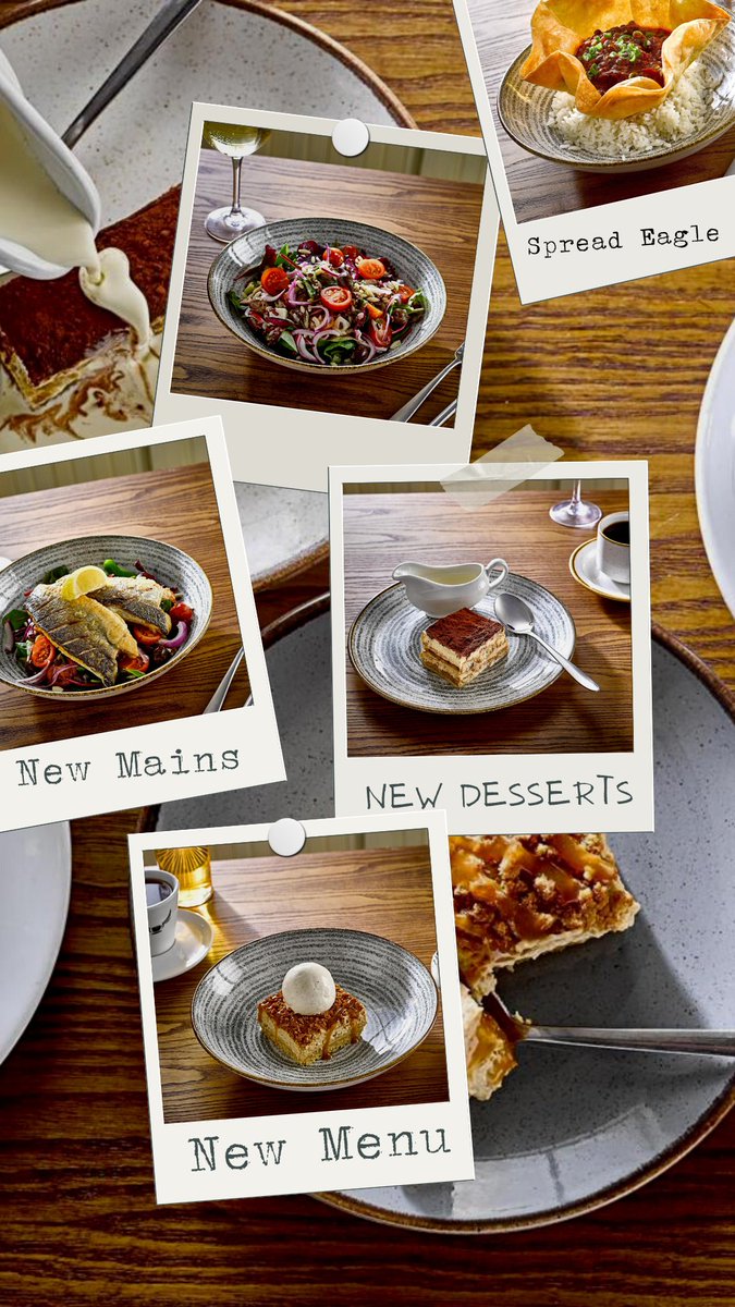 Coming Soon!! New Menu!!
Book Here: spread.eagle@jwlees.co.uk 
#jwlees #HeartOfLymm #newmenu