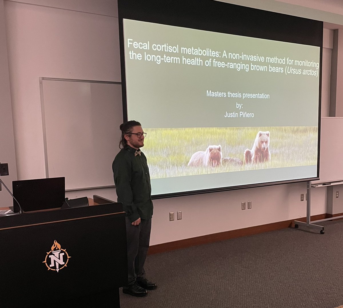 Diana Lafferty (@laffing_bear) on Twitter photo Congratulations to <a href="/JustinPinero3/">Justin Pinero</a> for successfully defending his thesis today! Justin’s research was an elegant collaboration with scientists from <a href="/WSUPullman/">WSU Pullman</a>, <a href="/LakeClarkNPS/">Lake Clark NPS</a>, and <a href="/NorthernMichU/">Northern Michigan University</a> to advance bear ecology and management. Congratulations to <a href="/JustinPinero3/">Justin Pinero</a> for successfully defending his thesis today! Justin’s research was an elegant collaboration with scientists from <a href="/WSUPullman/">WSU Pullman</a>, <a href="/LakeClarkNPS/">Lake Clark NPS</a>, and <a href="/NorthernMichU/">Northern Michigan University</a> to advance bear ecology and management.
