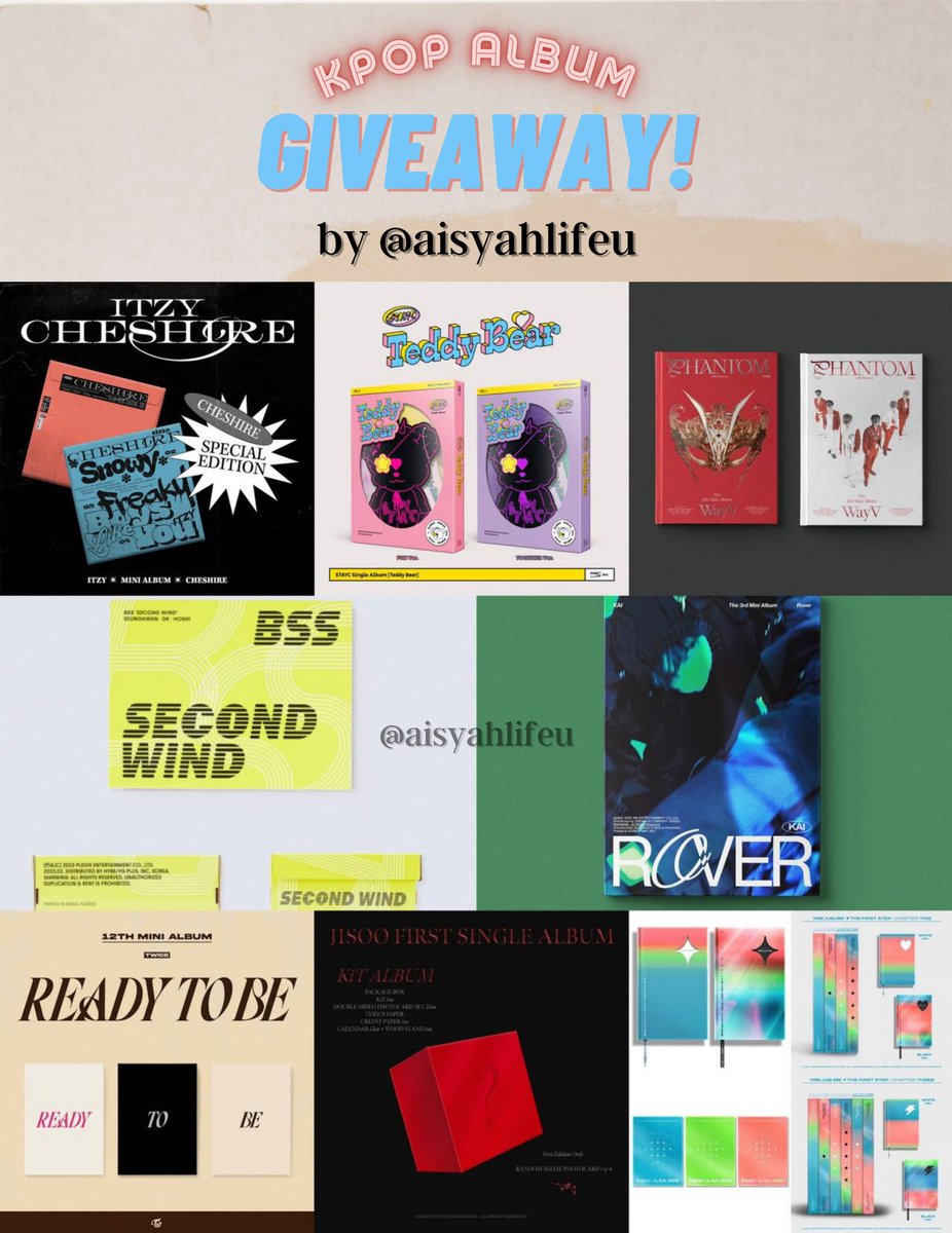 aisyahlifeu's tweet photo. ✨ 𝙆𝙋𝙊𝙋 𝘼𝙇𝘽𝙐𝙈 𝙂𝙄𝙑𝙀𝘼𝙒𝘼𝙔 ✨

🎟️ RULES:
– Retweet &amp; like this tweet
– Reply with which album you would like to win &amp; tag a friend 
– Follow not needed (but appreciated 🥰)
– Open for Msians &amp; Sporeans 🇲🇾🇸🇬

Contest will end on 21th april &amp; winner announces on eid 💖 https://t.co/r0SPPy8VpZ