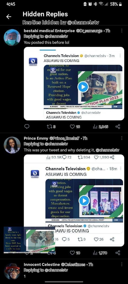 Hated_Alpha's tweet photo. @dajabulani @PIDOMNIGERIA Then why'd they hide this replies....?? https://t.co/WcUclIX9Qv