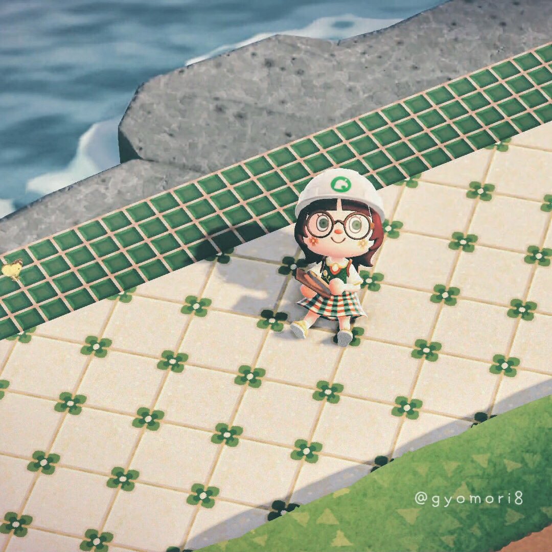 四葉タイル🍀
#あつ森 #ACNH #マイデザイン