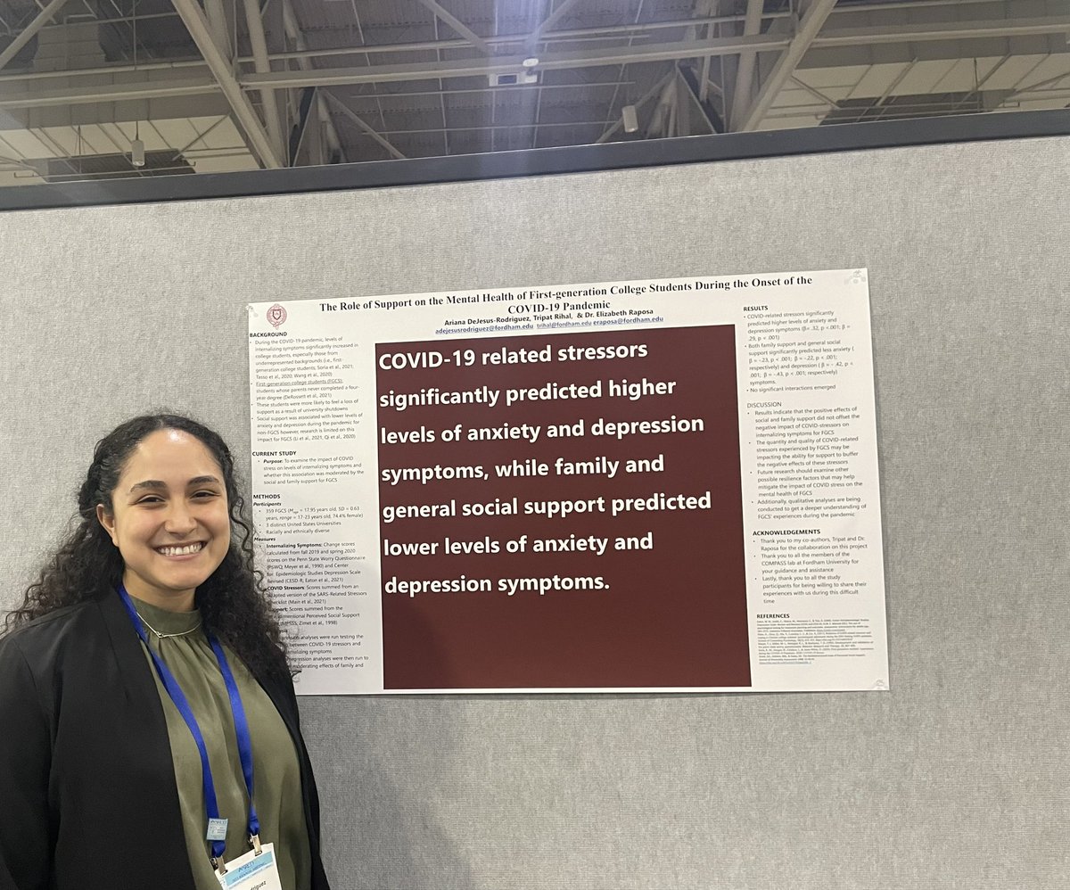 ArianaDeJesusR2's tweet photo. Day 2 of SRCD went great! I presented my work and got to hear a lot about the impact of COVID-19 on the social, emotional, and physical development of youth. Really enjoyed the opportunity to network with people from various schools and disciplines. #SRCD2023 https://t.co/i2PDcXL0wg