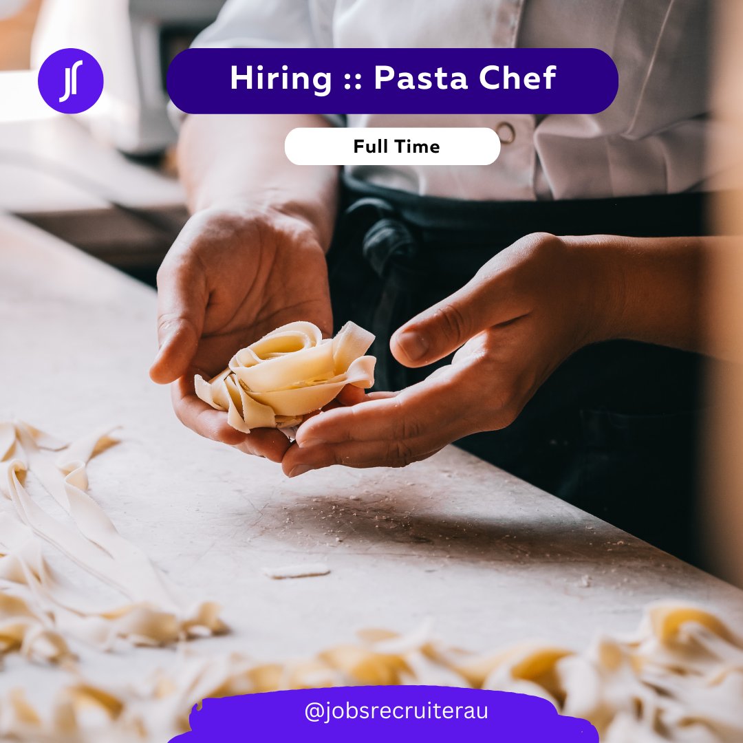 jobsrecruiterau's tweet image. We are currently seeking a full-time Pasta Chef for an authentic Italian restaurant based in Cronulla, NSW.

#pastachef #chefhiring #chefposition #cronullachef #italianchef #italianpastachef