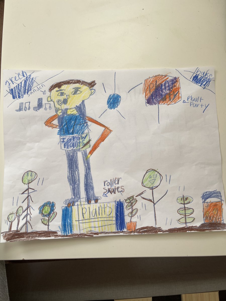 No greater honor than being drawn by your fans. This is me singing karaoke with my plants from our episode "do plants sleep?"