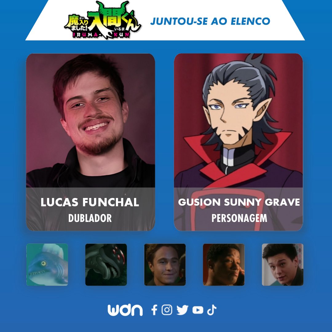 WDN - World Dubbing News on X: 😈 Novos dubladores juntam-se ao elenco de  'Welcome to Demon School! Iruma-kun' • Marco Aurélio Campos como Orias  Oswell • Lucas Funchal como Gusion Sunny