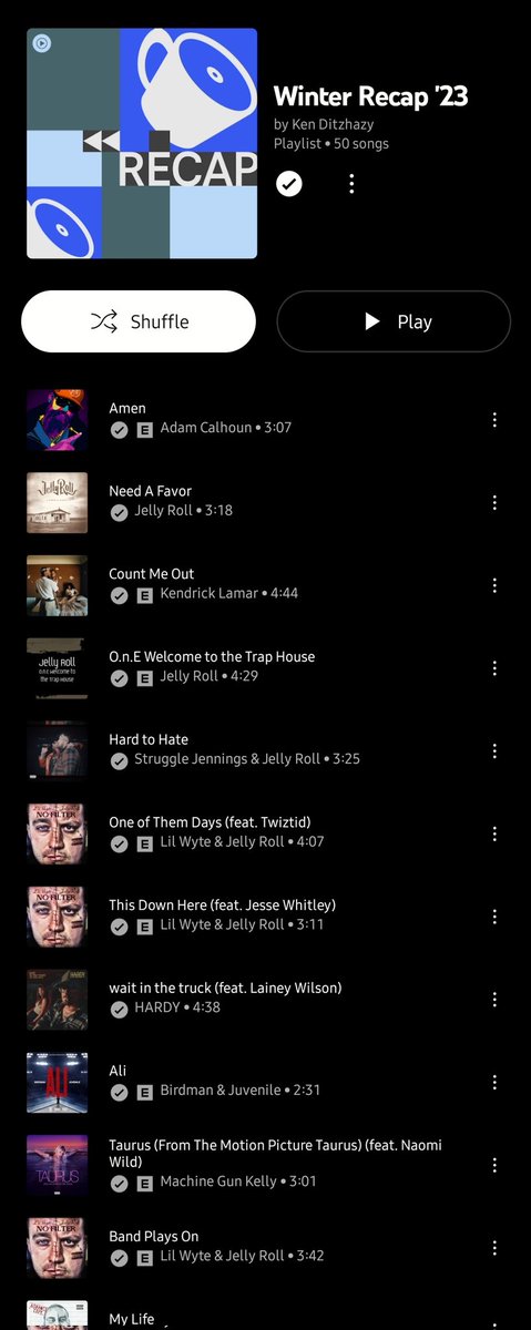 KenDitzhazyPt2's tweet photo. I feel like y'all slept on that Juvenile and Birdman song that dropped.
Not surprised by this Playlist for my #winterrecap from @youtubemusic https://t.co/abAwSENat8