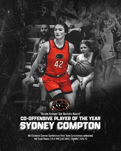 TSouthers's tweet photo. I can’t get over how great these graphics turned out… @maggiepruitt17 you are amazing!! Congratulations to our @Nicole_Kroeger Get Buckets Co-Offensive Player of the Year Sydney Compton!! @basketball_plp @ChrisDuerr @MikeThomasHCP @SchuckSports @Tony_WGEM https://t.co/BHPlKAFvwv