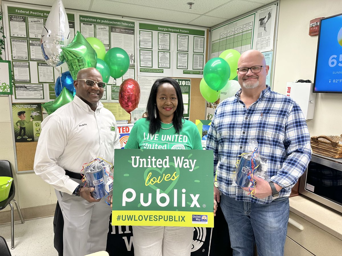 UWay_SouthCenGa's tweet image. 💚 We’re Green with gratitude for our #1 global partner @Publix during #PublixAppreciationWeek! Impactful change in #TiftonGa and supporting a future with MORE opportunities 4 everyone to thrive. #UWlovesPublix 
#BecauseOfYouWeCan #BetterTogether #LiveUnited
#LocalLove #UnitedWay