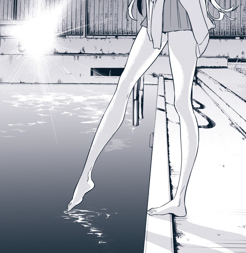 🌟#描くなるうえは をお手伝いいただいている、
詩野エリス先生@Eris_Sino の読み切りが各所マンガサイトで配信されております❣️

3話のプール水面は詩野先生の凄技です!!✨

確かな画力と透明感ある人物表現で、印象的なシーンをたくさん生み出している詩野先生…!皆様読み切り必読です…!!🩰✨ 
