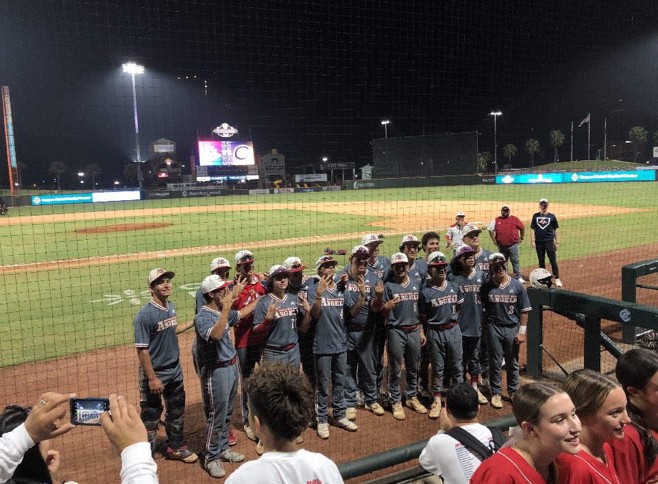 AngelBaseballFC's tweet photo. All is right in the world once again. 👊🏼

Final score IWA 22 - JPII 1. 

#LightUpTheHalo https://t.co/2ZXFGF8XfG