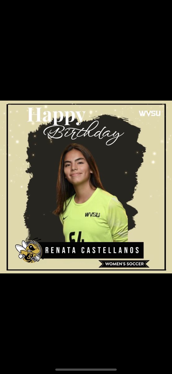 Birthday Announcement! Happy Birthday to Renata Castellanos. We hope you have a wonderful day! #wvsusoccerbirthday