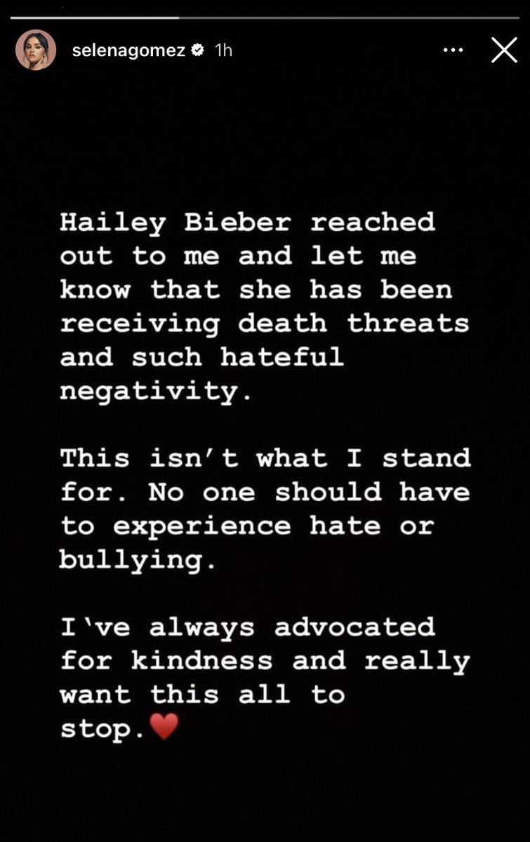 lalanacorp's tweet photo. Selena Gomez mengaku dihubungi Hailey Baldwin yang mengaku mendapatkan ancaman pembunuhan dan ujaran kebencian. Selena Gomez turut meminta supaya semua pihak-pihak yang memberikan hate comments dan mem-bully Hailey maupun Selena untuk berhenti.
-
#LLNCORP #selenagomez https://t.co/Dt40ePBoO1