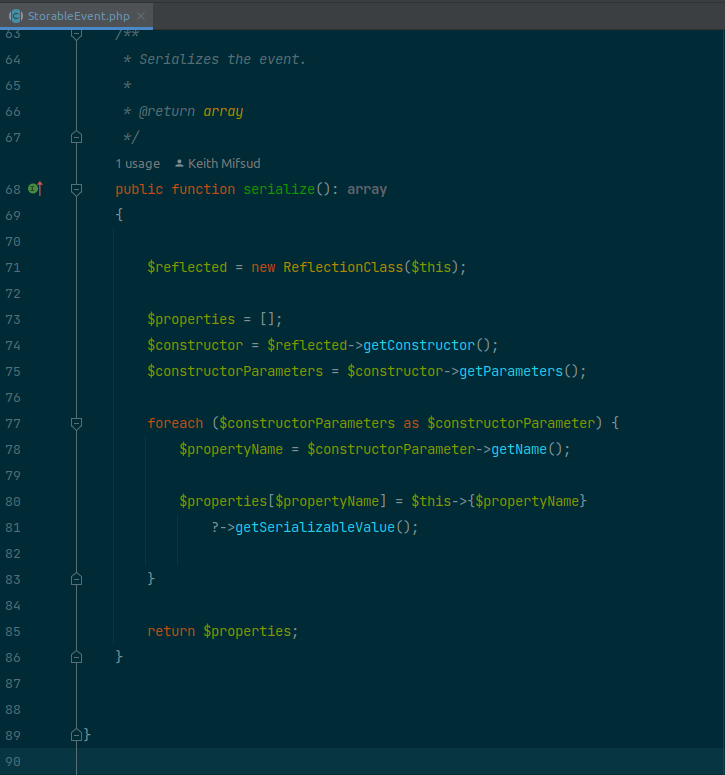 keithmifsud's tweet image. 👀 Never thought about using ReflectonClass to get properties from an instance!

#php #eventsourcing #laravel