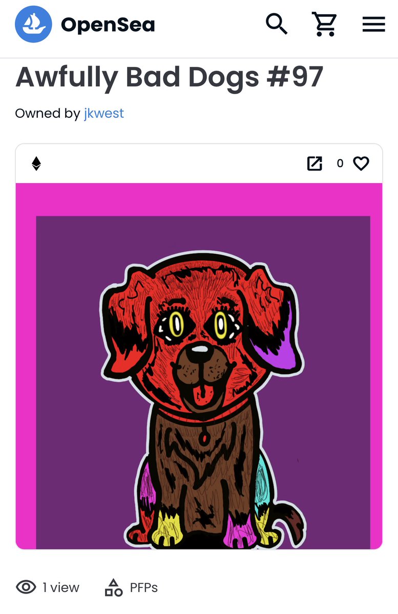 jkwest_tcg's tweet photo. Just minted this ruby head, cat eyes @AwfullyBadDogs 🤩 https://t.co/mquHAf2ml8
