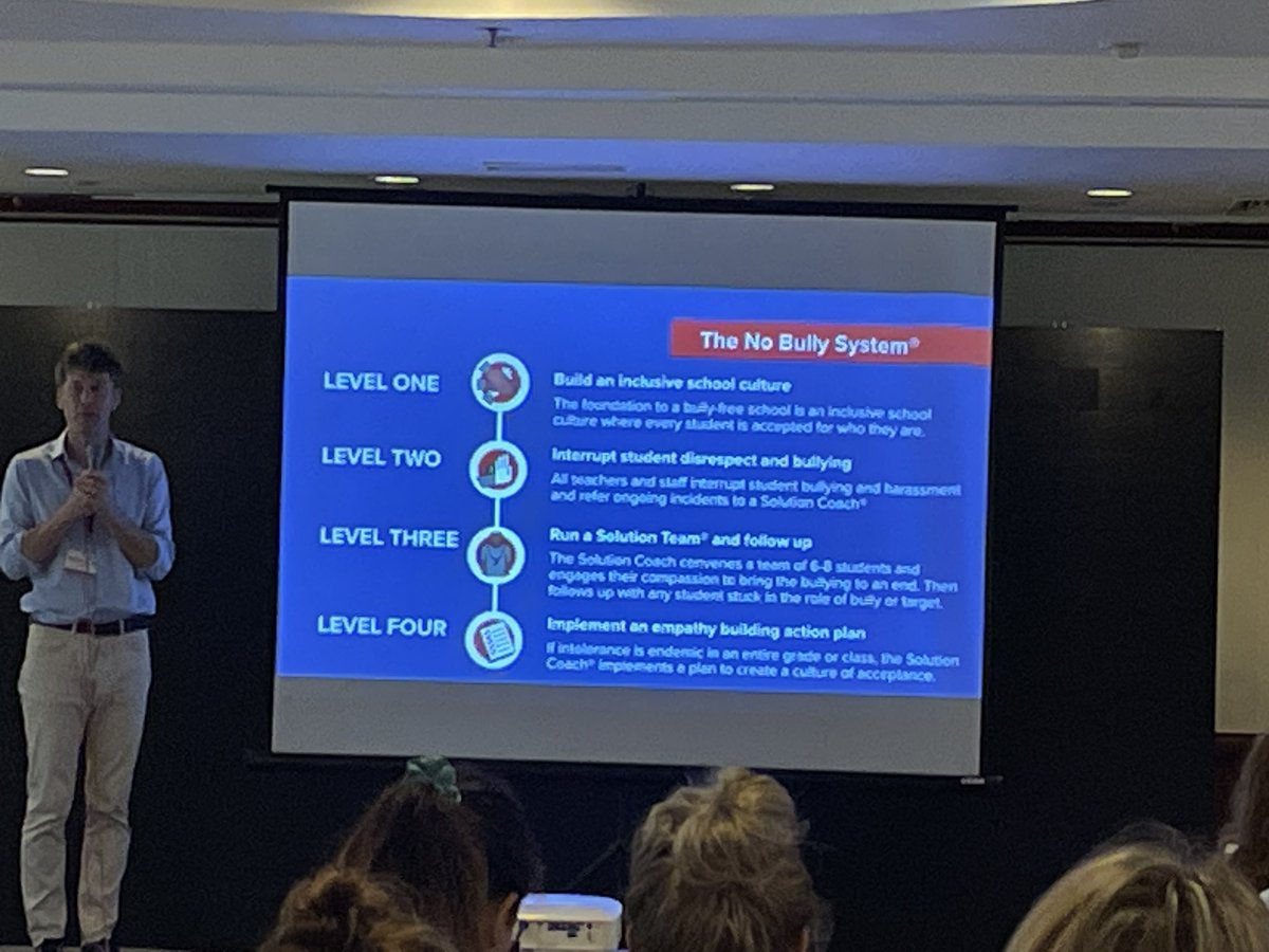 int_educator's tweet image. Another excellent session from Nicholas Carlisle at #etc2023kk on how to make schools bully free through the Power of Zero and No Bully @sfs1912 #issedu @EARCOSORG