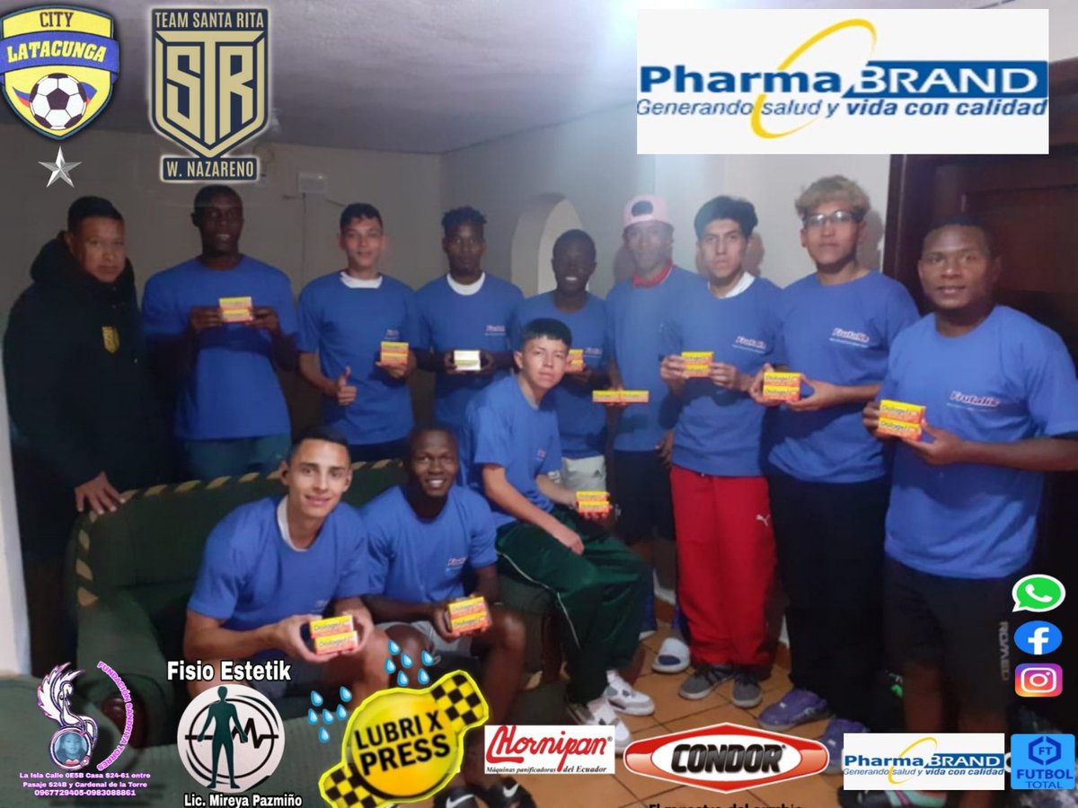 La  Visita en Nuestra Sede y Casa Club  de Nuestro Auspiciante PHARMABRAND obsequiando dolor gel para los golpes⚽⚽⚽⚽ y las camisetas de entrenamiento...