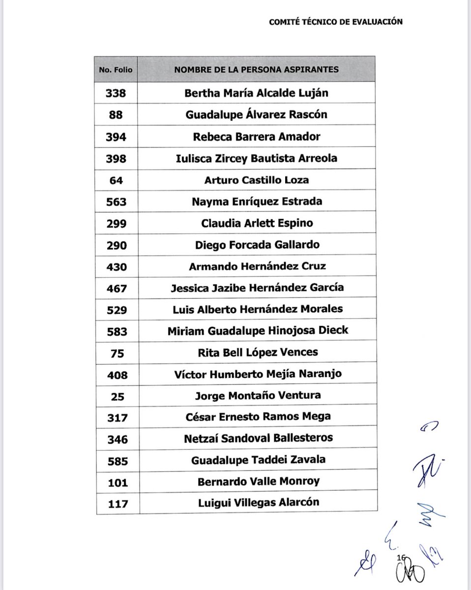 CarlosLoret's tweet photo. Estos son los 20 aspirantes a consejeros y presidenta del INE. El Consejo Técnico de Evaluación emitió la lista. https://t.co/Ua7njOUYH4